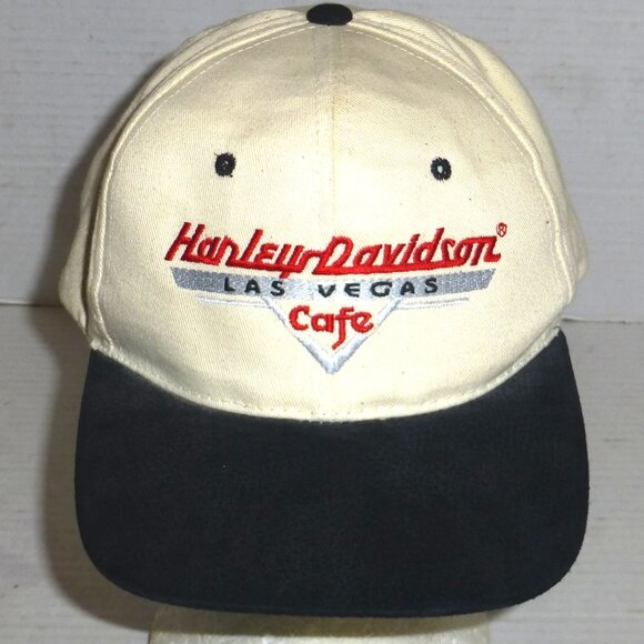 Vintage Harley-Davidson Las Vegas Cafe Snapback Adjustable Hat - HAS STAINS READ - Picture 1 of 8
